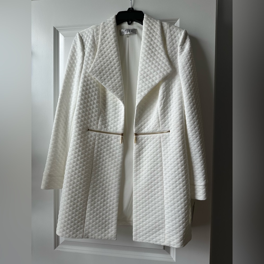 Kasper white textured collared blazer - never worn